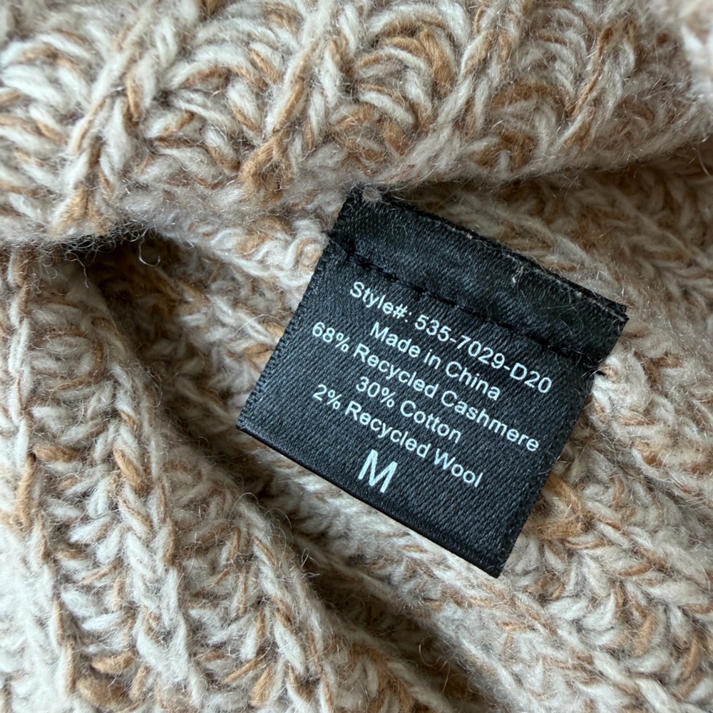 jenni kayne recycled cashmere fisherman sweater - Picture 5 of 5